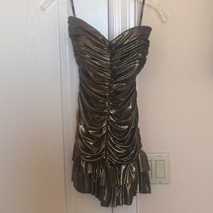 Bebe Bronze mini dress size M